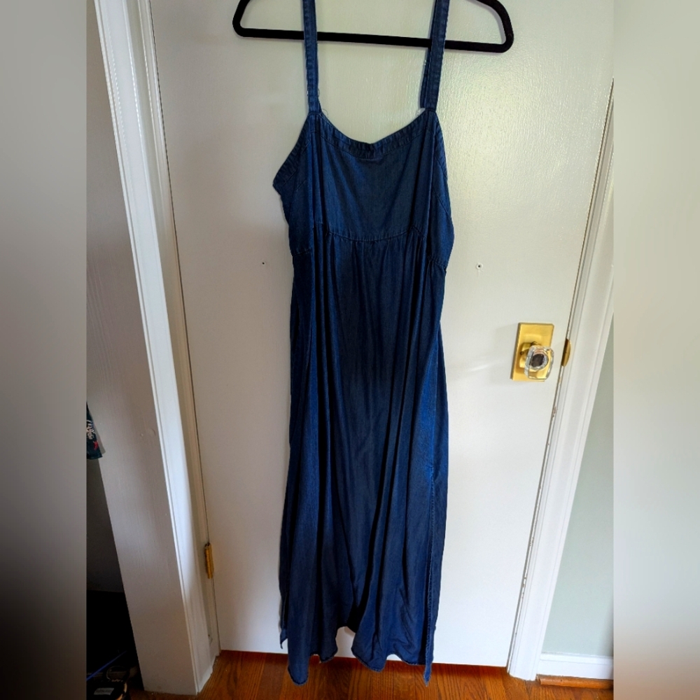 Natural Life Blue Denim Maxi Dress
